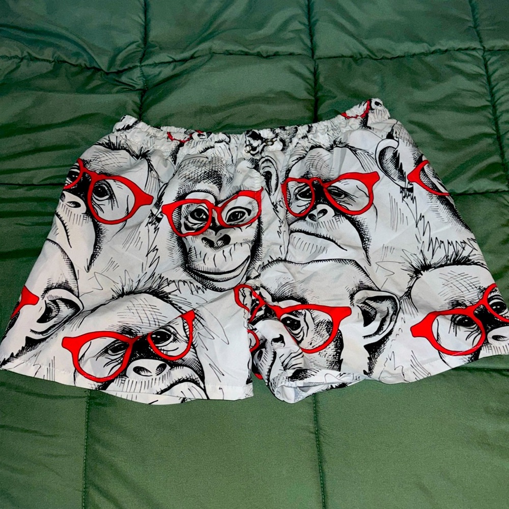 Monkey with glasses, swimming trunks size medium